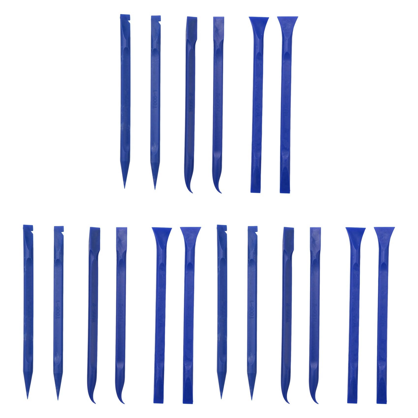 Jnchdghwa Blue 18Pcs Plastic Scraper Cleaning Tool Carbon Fiber Lottery Ticket Scratcher Tool For Tight Spaces, Kitchen, Crevices, Food