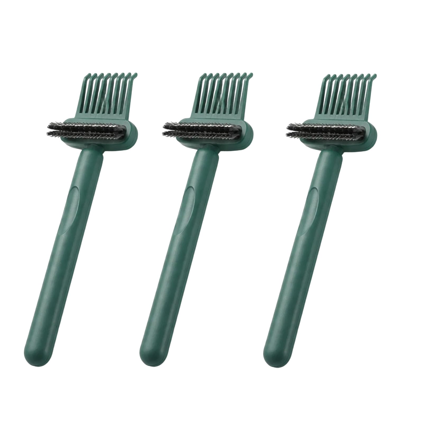 3 PCS Hair Brush Cleaner Tool, Comb and Hairbrush Cleaning Set, Efficient Hair Removal from Styling Tools, Professional Salon and Home Maintenance, Compact Green Cleaning Brushes for Travel