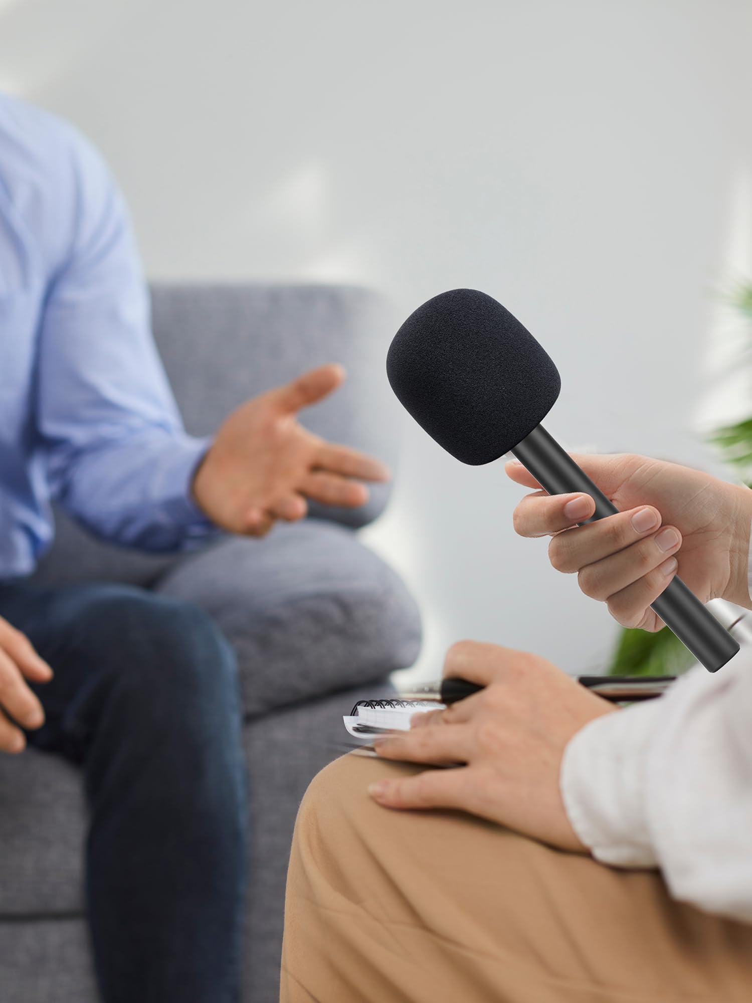 YOUSHARES Osłona pop do Rode Interview Go – pianka kompatybilna z Rode Wireless GO I/II/ME/Pro, ręczny adapter Mic Pop Filter, ochrona przed wiatrem, nadaje się do bezprzewodowego GO 1/2, zapasowy