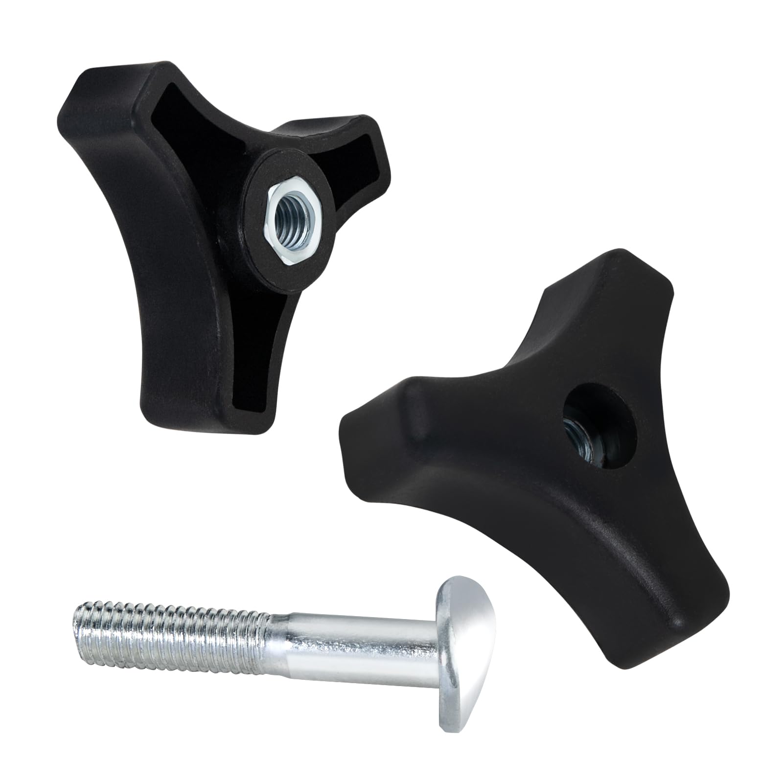 6 juegos de pomos de mango de cortacésped, pernos de tuerca de mango triangular, perno de tornillo para Honda y la mayoría de accesorios de máquinas de cortacésped