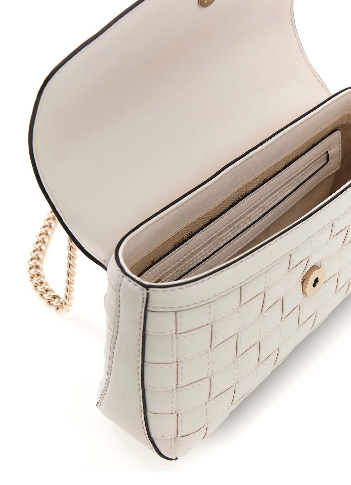 GUESS bolso de hombro bolso bandolera Sandy Convertible Xbody Flap Bag Cream White crema