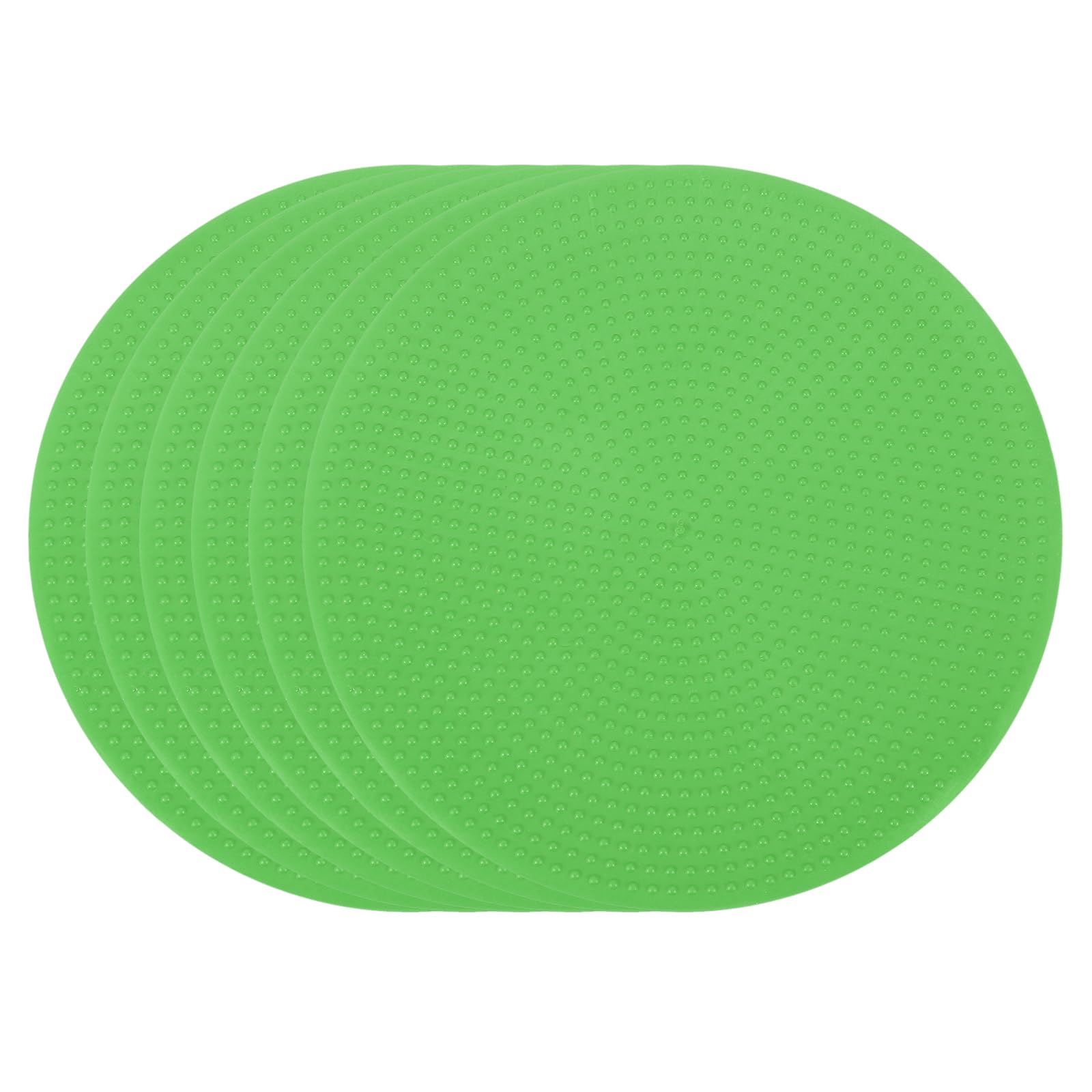 PATIKIL Spot Markers 4 Inch, 6 Pcs Non-Slip Floor Dots Agility Markers Flat Field Cones Poly Dots for Gym PE Speed Training Dance Soccer Basketball Sports, Green