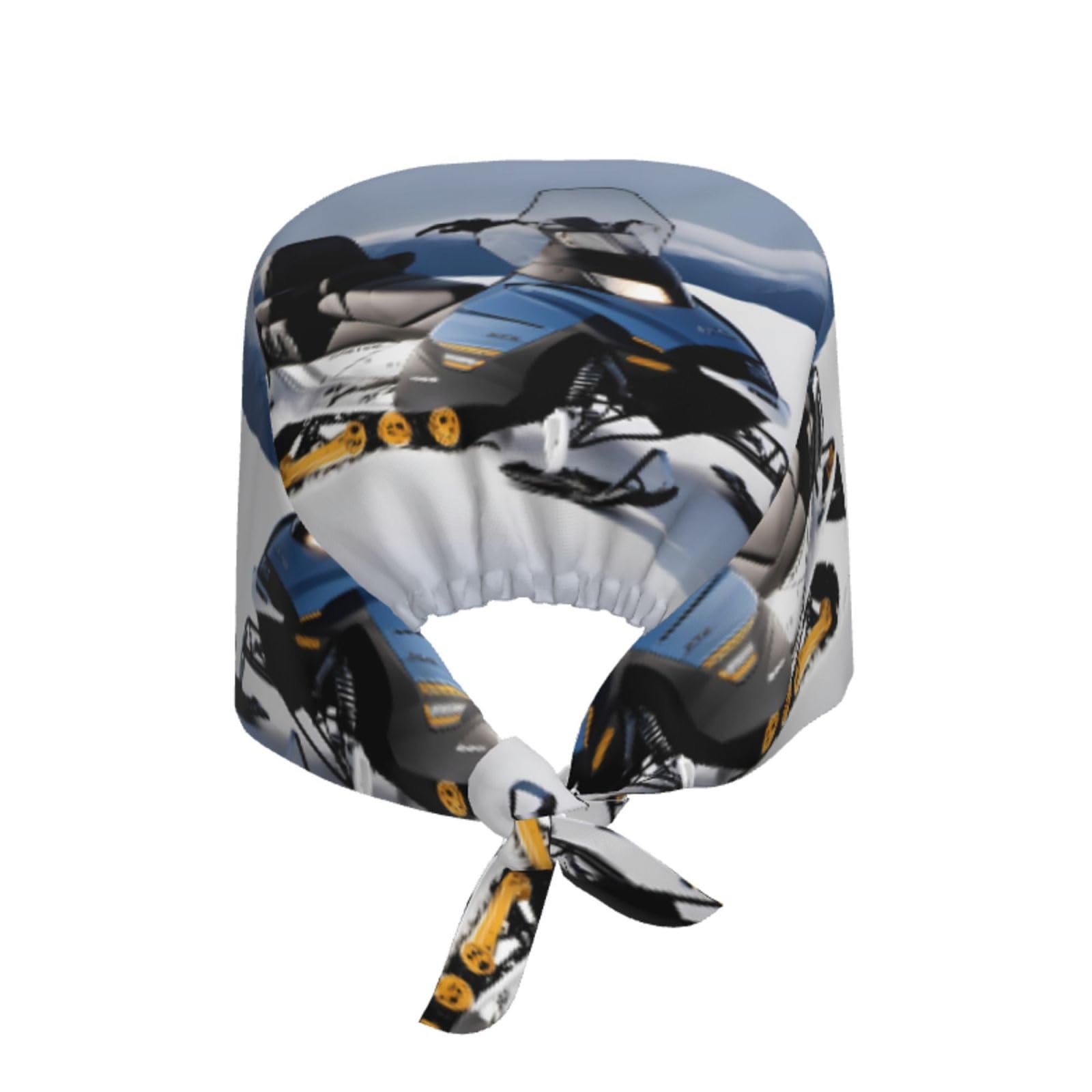 YYHWHJDE Breathable Work Hat Snowmobile Prints Adjustable Comfortable Chef Hat for Women & Men Black