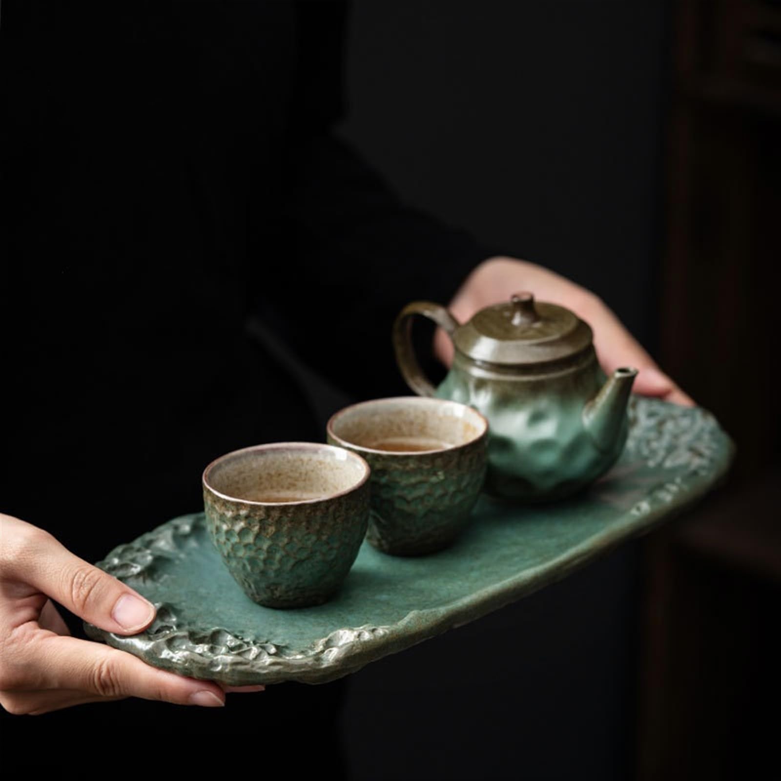 Amazon.com: Tea Serving Tray Vintage Ceramic Tea Tray Home Tea Set
