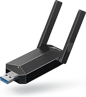 USB WiFi 6 Adapter, AX1800 USB 3.0 Dual Band WiFi Dongle USB Wireless Adapter with 1800Mbps 5G 2.4G, 802.11AC Wireless Network Dongle High Gain Antennas for PC Desktop Laptop, Support Win 10/11 Only