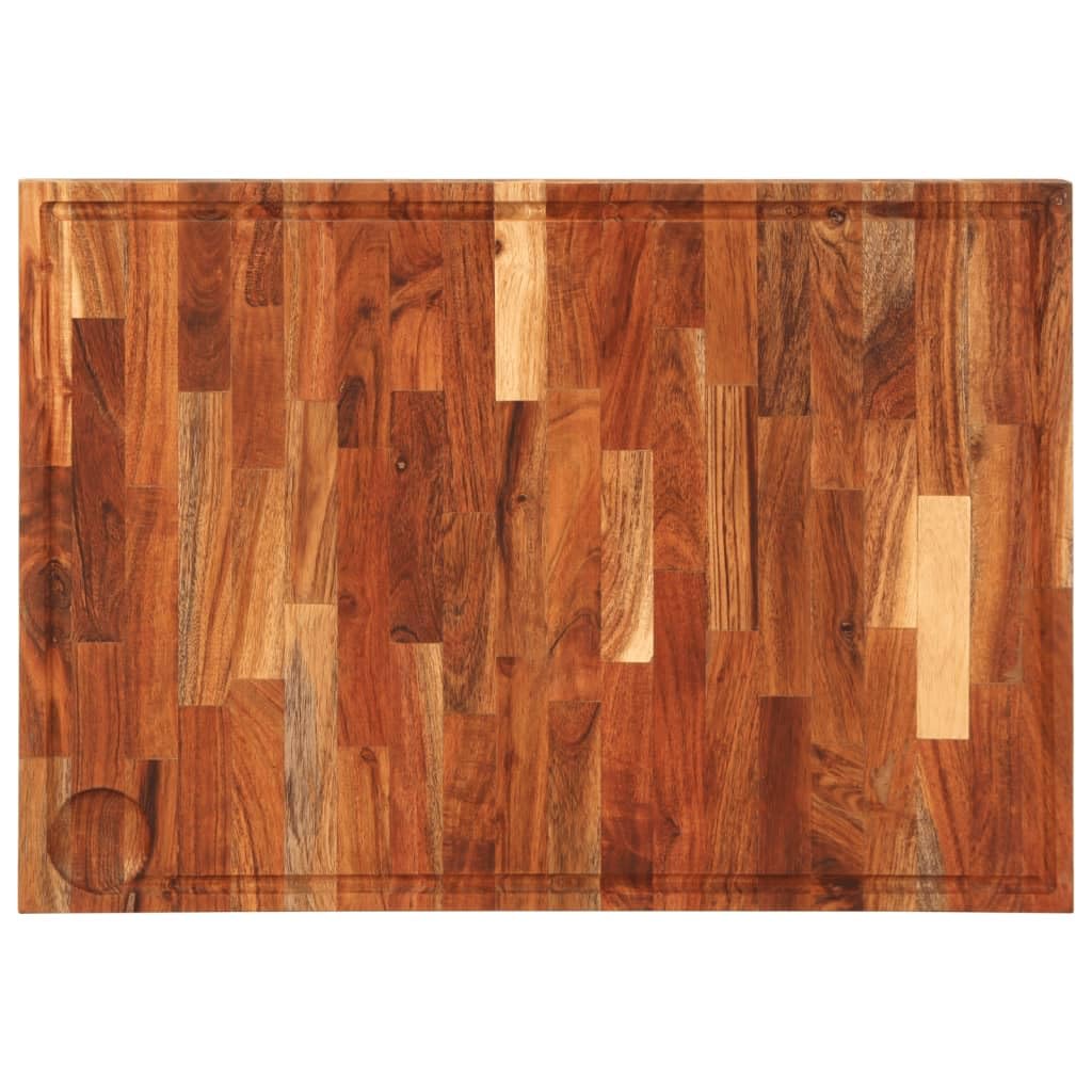 INLIFE Schneidebrett 60x42x4 cm Massivholz Akazie,Heim & Garten,Küche & Esszimmer,Küchenhelfer & -utensilien,Schneidebretter,Braun,9.05 KG,376055