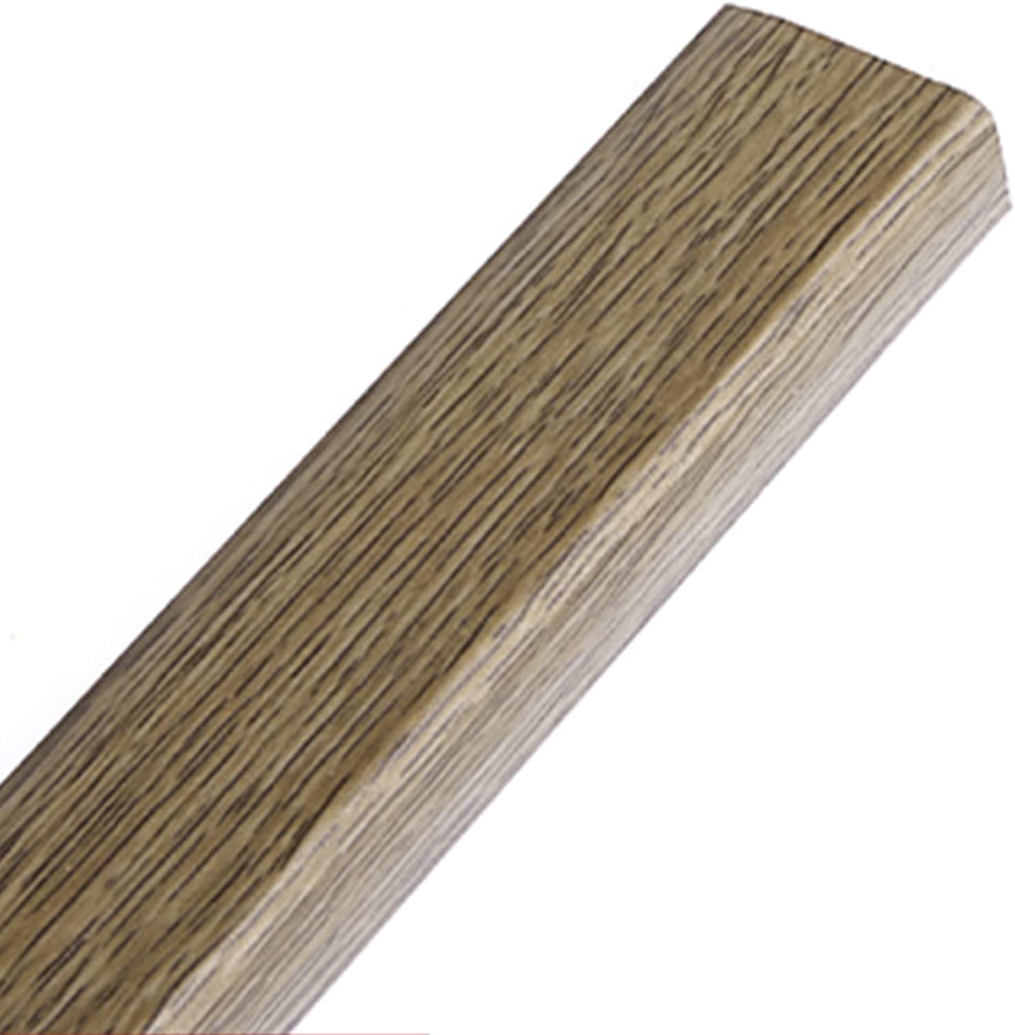 Tira de transición de piso for brecha, nariz de escalera de metal, protector de borde de peldaño antideslizante/tira de transición, acabado de grano de madera de aluminio for el hogar, porche, terraza