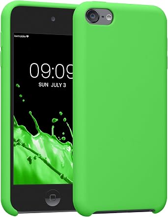 kwmobile TPU Silicone Case Compatible with Apple iPod Touch 6G / 7G 6th and 7th Generation - Case Soft Flexible Protective Cover - Lime Green