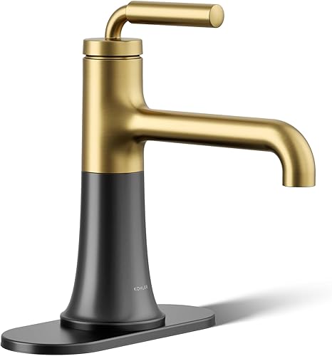 Kohler 27415-4-BMB - Grifo para lavabo de baño, 1.2 gpm, negro matebronce moderno