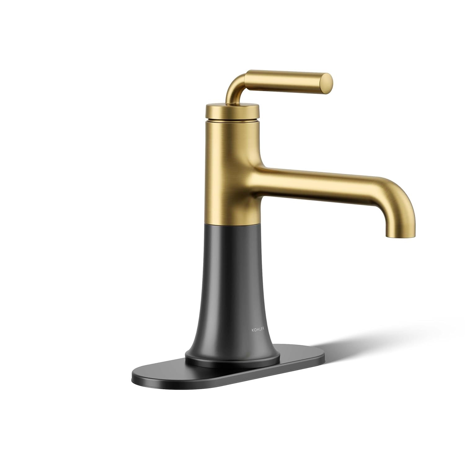 Kohler 27415-4K-BMB Tone Bathroom Sink Faucet 1 0 gpm Matte Black with Moderne Brass