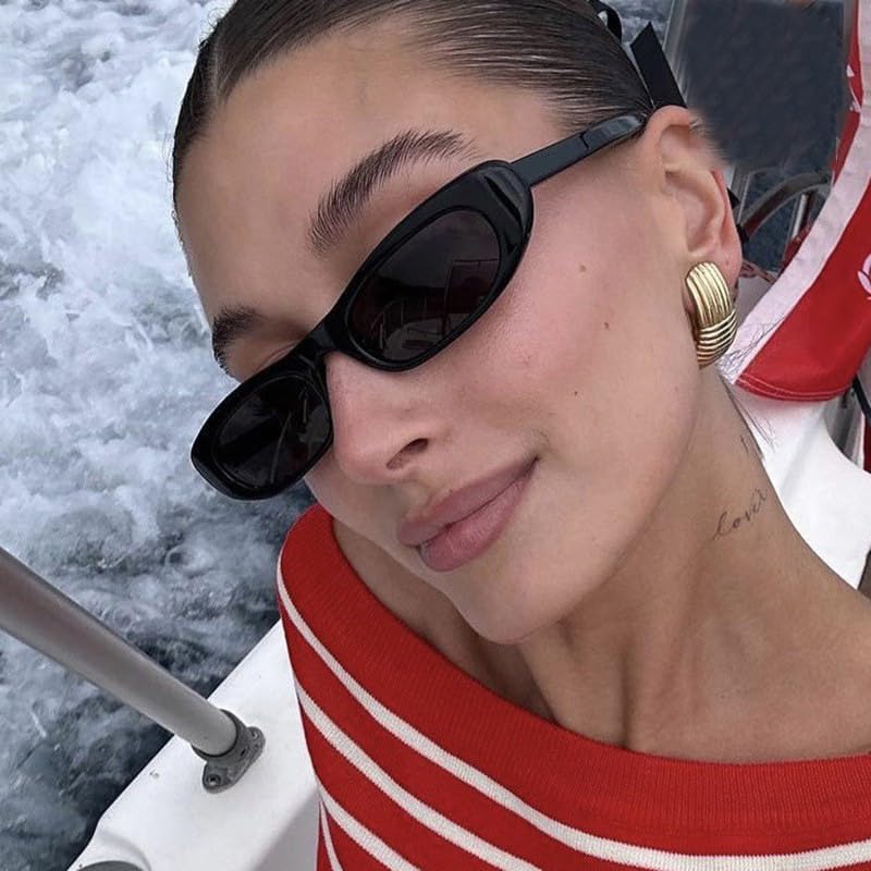 STORYCOAST Narrow Retro Oval Sunglasses for Women UV400, Elegant Chic Shades for Vacation, Shopping, Special Events - Image 2