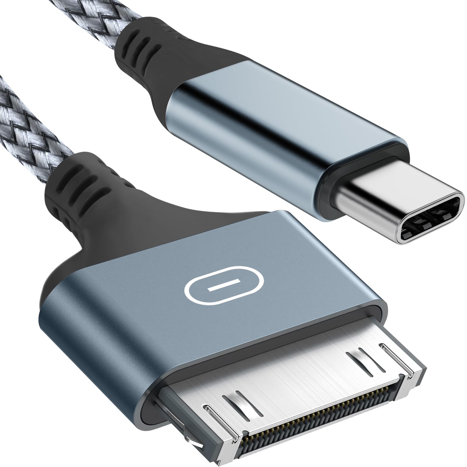 Herfair30 Pin to USB C Adapter iPod Charger Nylon Braided Fast Charging Data Cord Next Generation Charger Compatible with iPhone 4/4s/3G/3Gs, iPad 1 2 3, iPod Touch 4 3 2 1/Classic 3 2 1 (3M/10FT)