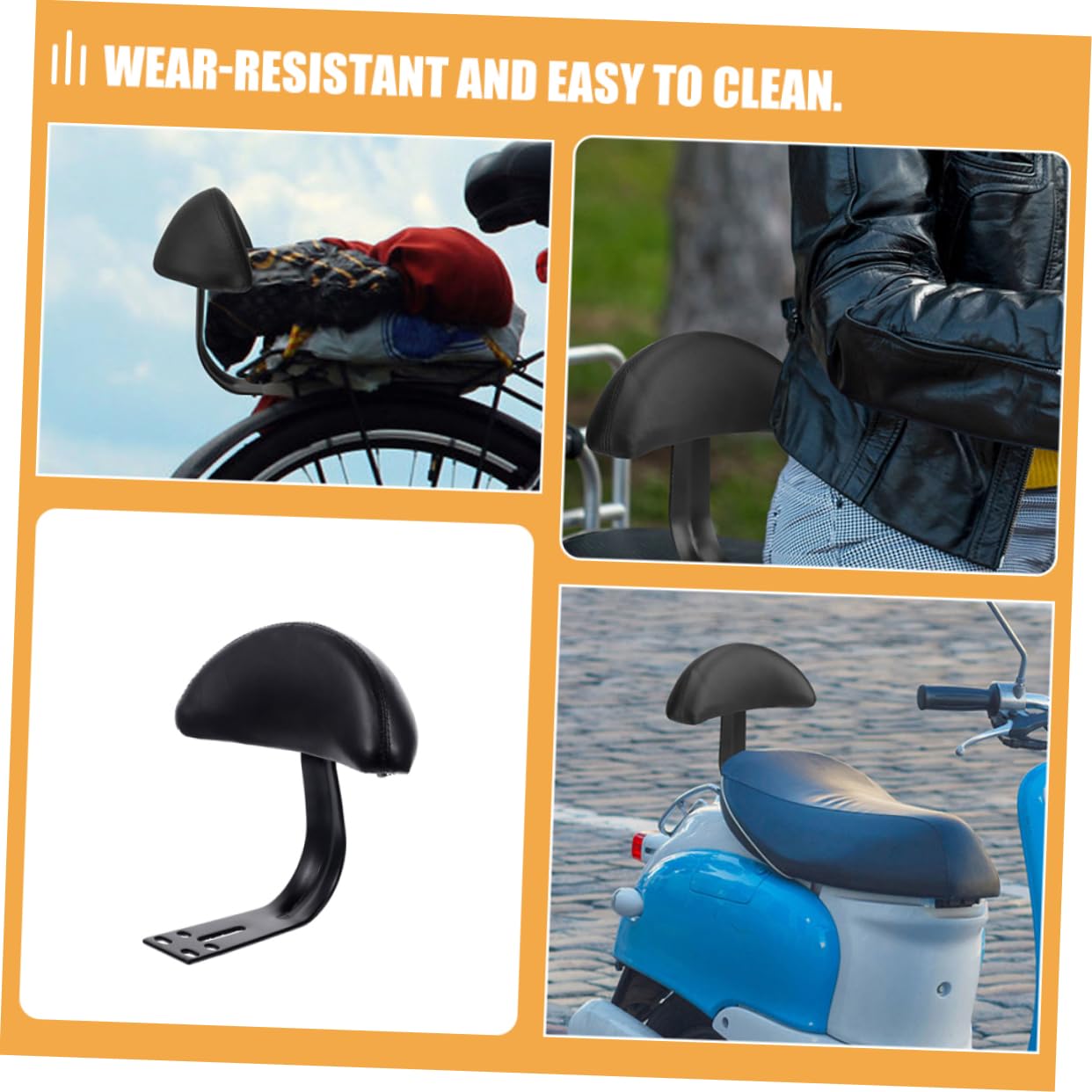 Toddmomy 2pezzi Cuscino Sicurezza Imbottito in Spugna per Schienale Bicicletta Poggiapiedi Posteriore per e Resistente all Usura