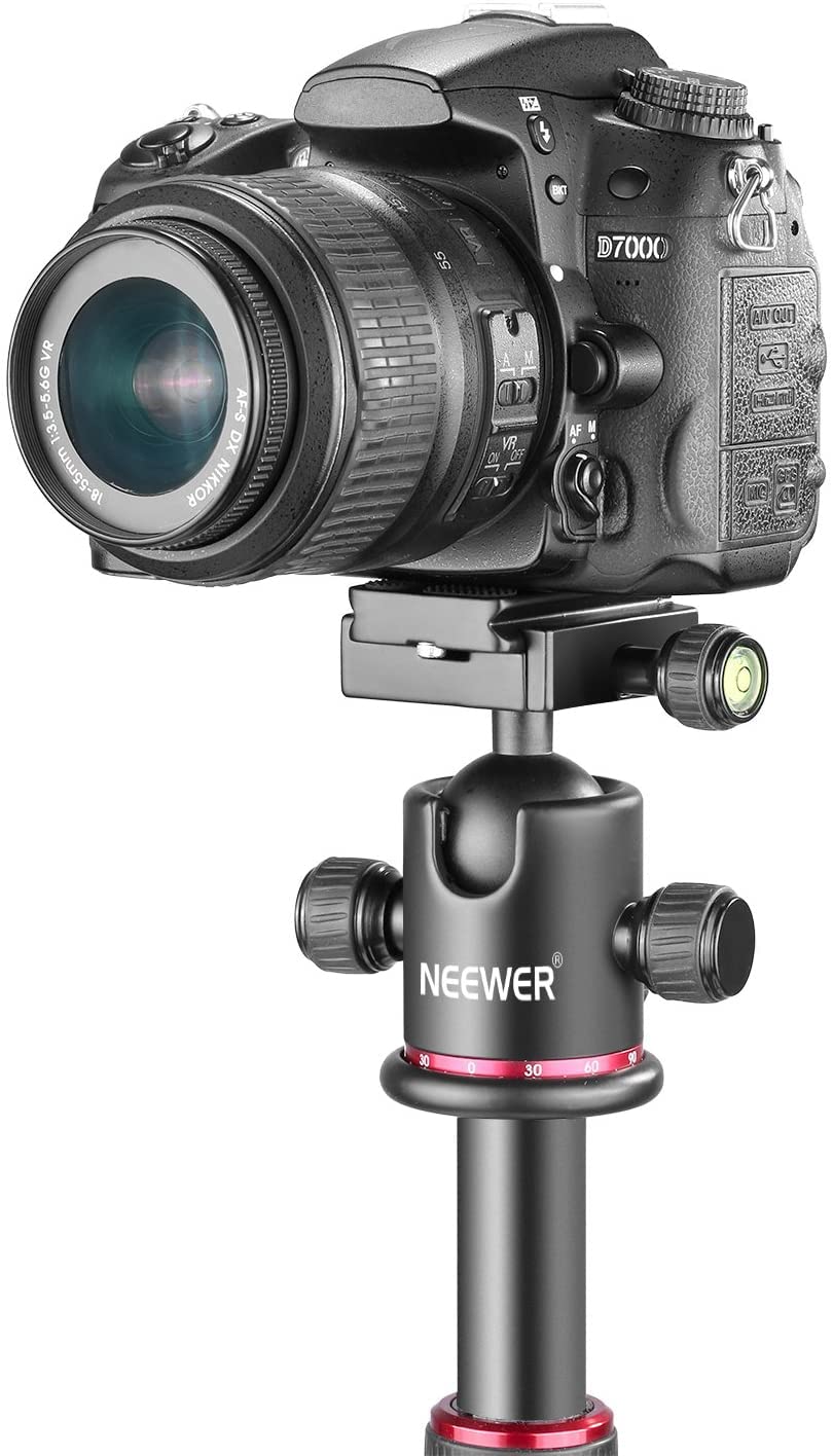 Neewer Rotule à Profil Bas de 44 mm, Tête de Trépied Encoche Double U pour DSLR Appareil Photo