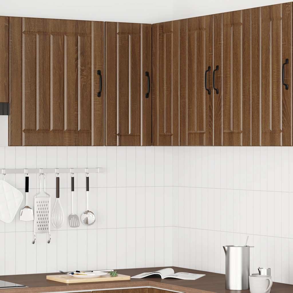 Lucca - Armadietto angolare da cucina, effetto rovere, 57 x 57 x 60 cm, con molto spazio, ripiano e porta per una conservazione efficiente in cucina, bagno o cantina