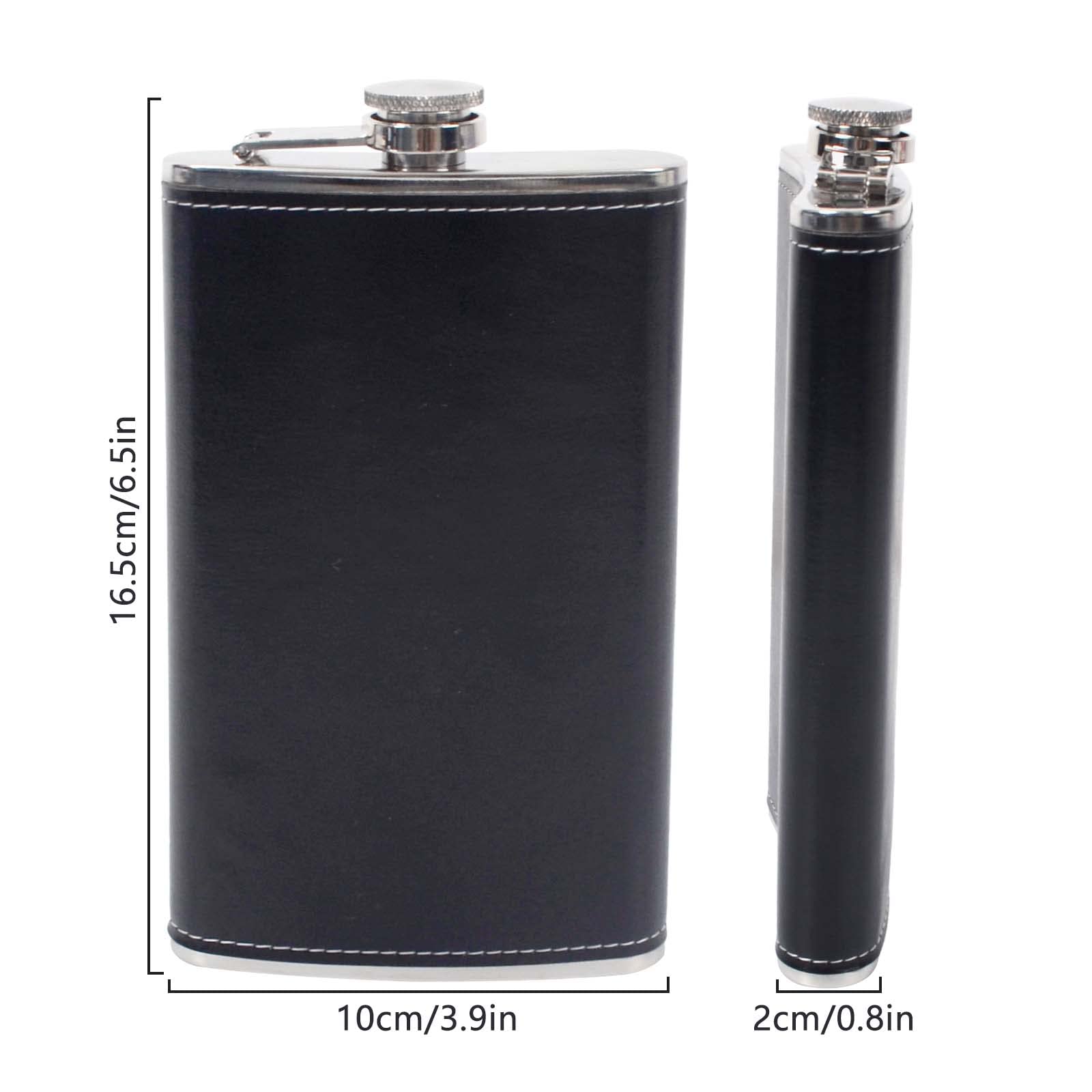 Joy Depot Hip Flasks for Men 12oz with Funnel Stainless Steel Pocket Hip Flask Alcohol Flask for Discrete Shot Drinking of Whiskey Rum Vodka Gift - Image 4