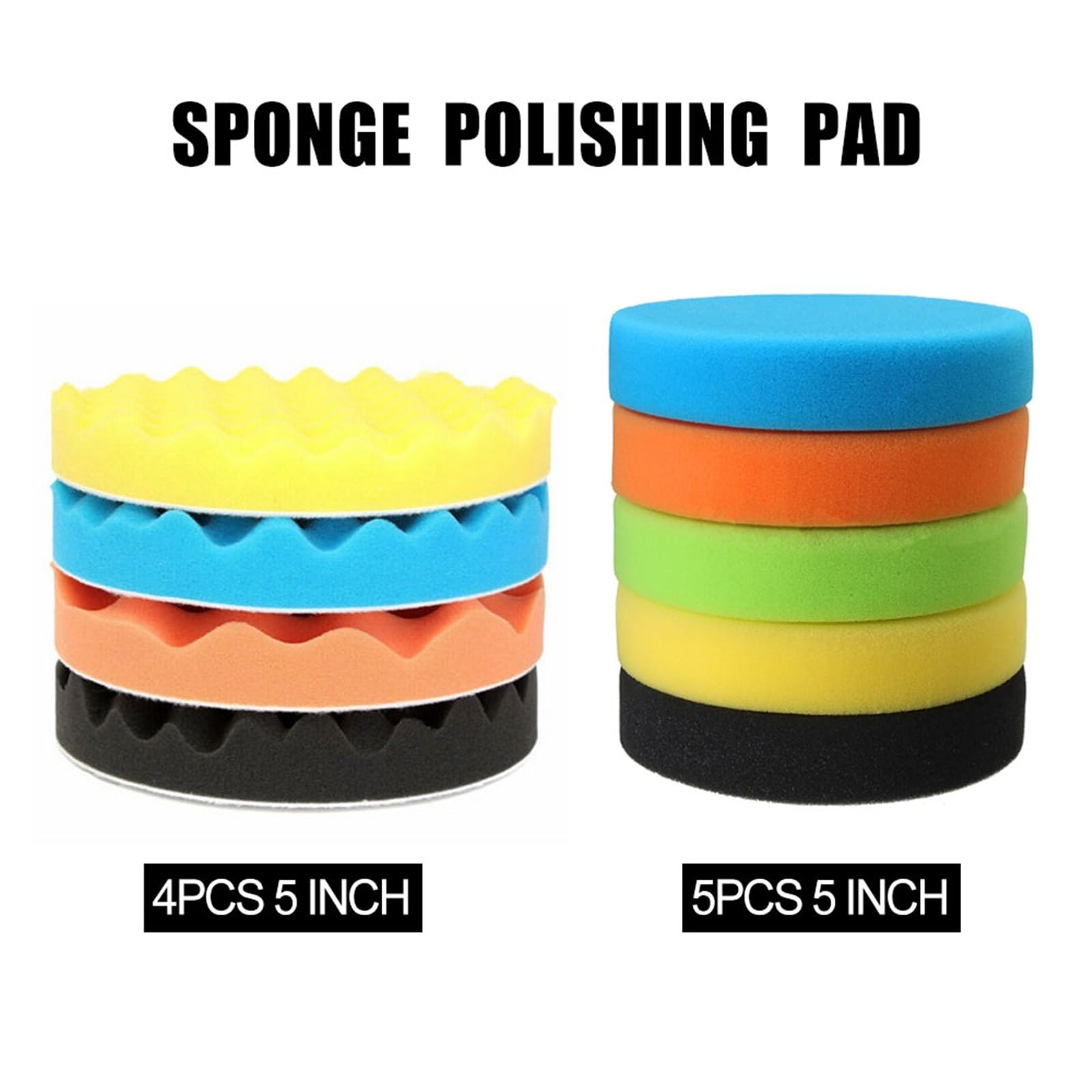 Tarcza Polerska, Tarcze Listkowe Polerowanie Samochodu Nakładka Polerska 125Mm 5 Cali Pianka Samochodowa Wiertarka Nakładka Polerska Zestaw Kół Gąbkowych/a/4 Pcs