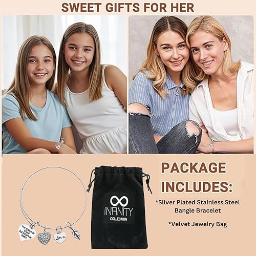 Miniatura 3 de Brazaletes de amistad con frase "Not Sisters By Blood But Sisters By Heart". Regalo ideal para amigos