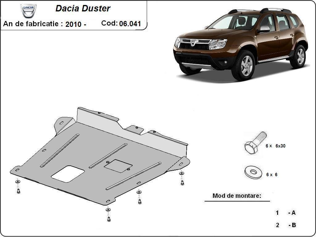 Protección metálica bajo el motor compatible con Dacia Duster - (2018-2025)