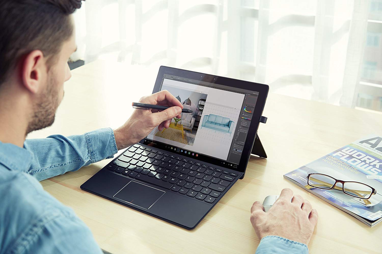 タッチペンつき【ノートPC・タブレット】lenovo yoga300-11ibr 80m10015jp