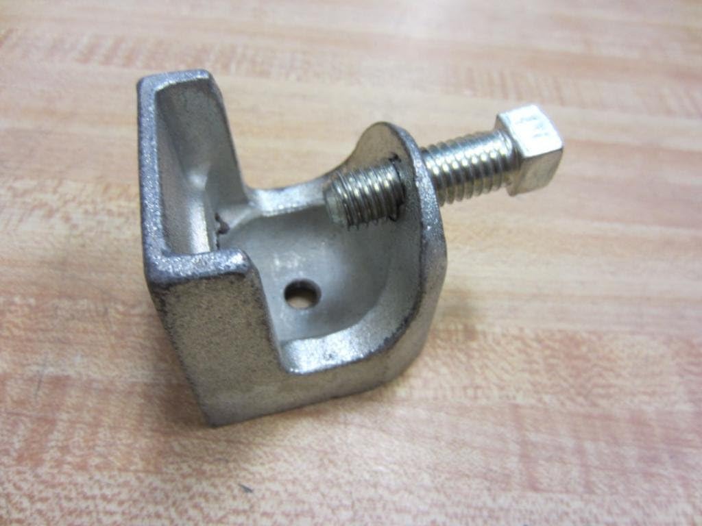 Thomas & Betts 502 Malleable Iron Type I Beam Clamp 3/8-16 Rod 1 Inch Jaw Opening Electroplated Steel City