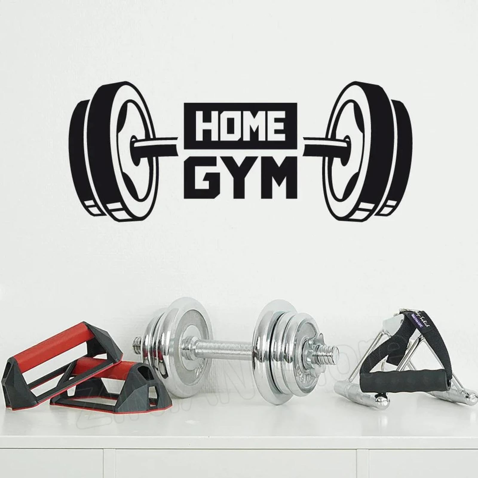 WEIMEIJIE Home Gym wall Decals, Dumbbells, Home Training Vinyl Barbells, Garage Tattoo Art Decals