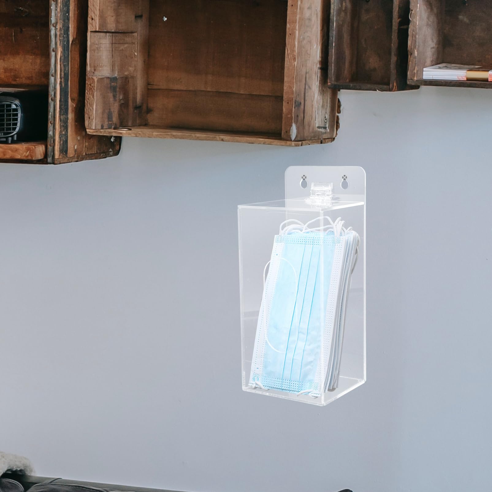 PartyKindom 4piezas Dispenser De Acrílico Para y Guantes Soporte De Pared Transparente Para Almacenamiento De Equipos De Protección Individual y