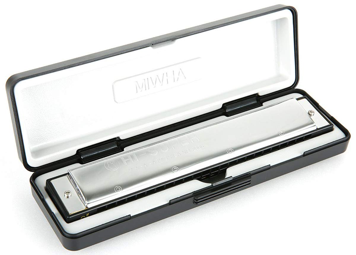 Mihwa Harmonica HI-Super No.2000 Tremolo 24 Holes Key of C/A/G/Am (Key of A)
