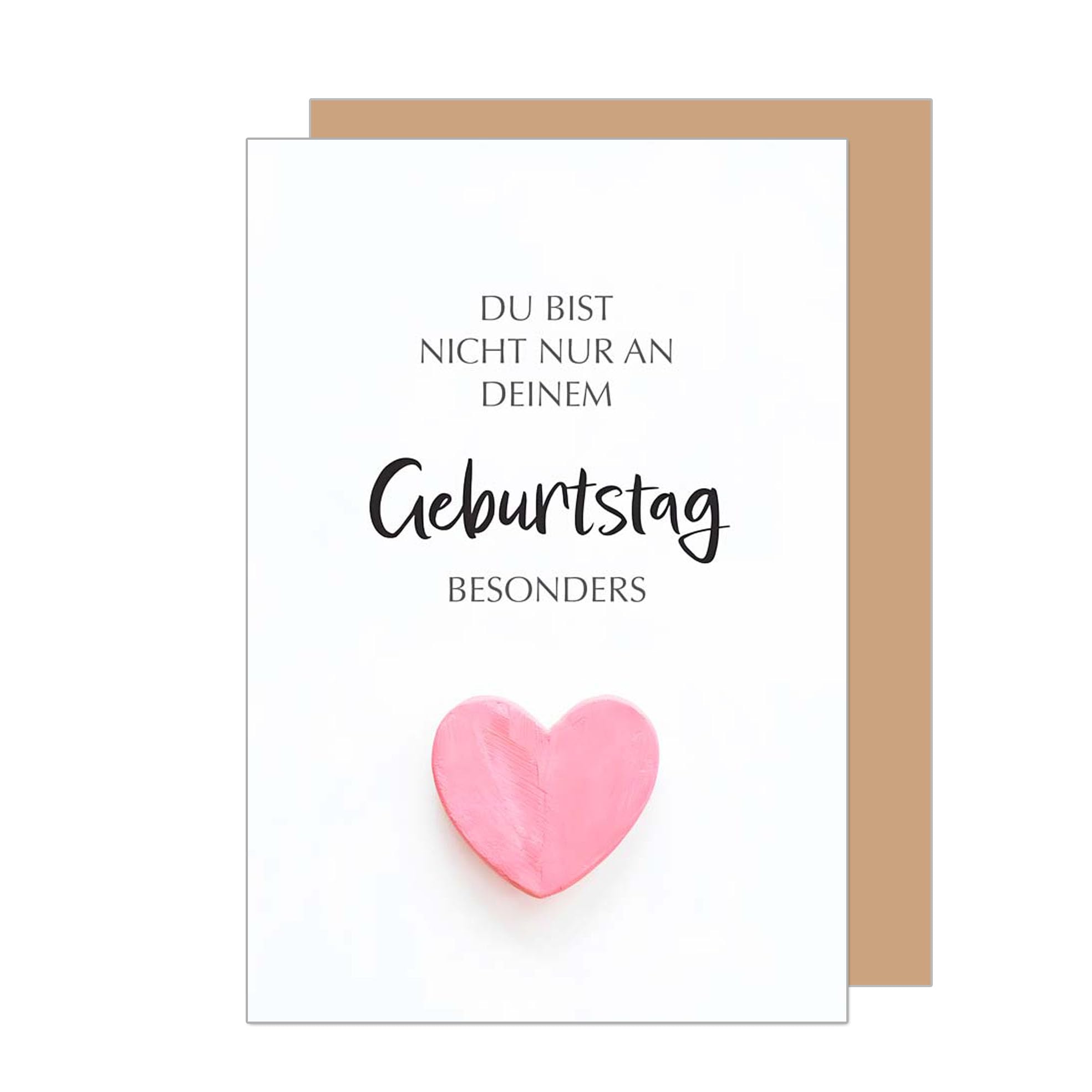 Edition Seidel Premium Geburtstagskarte mit Umschlag. Glückwunschkarte Grußkarte Karte mit Spruch Geburtstag Happy Birthday Mann Frau Herz (G3611 SW024)