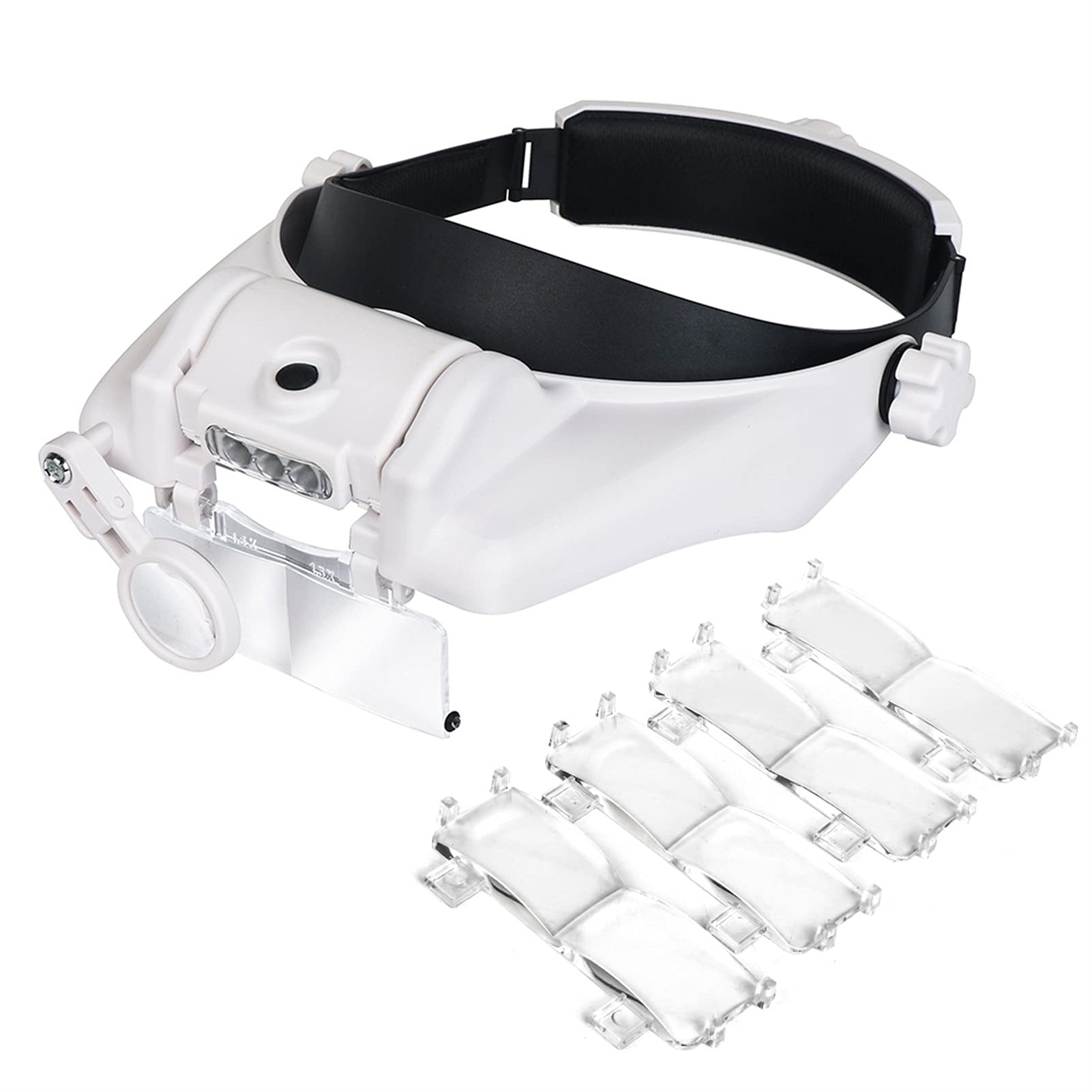 Kopfbandlupe, Vergrößerungsbrille, Uhrmacher-Reparaturwerkzeug, Vergrößerungsglas 1,5X 2X 2,5X 3X 3,5X 8