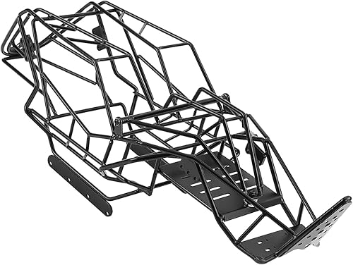 Miniatura 7 de Capra axial actualiza chasis Rc 1 10 44×15×14 Marco de chasis de jaula de rollo de metal negro compatible para Axial Wraith 90018 1 10 Escala RC Car