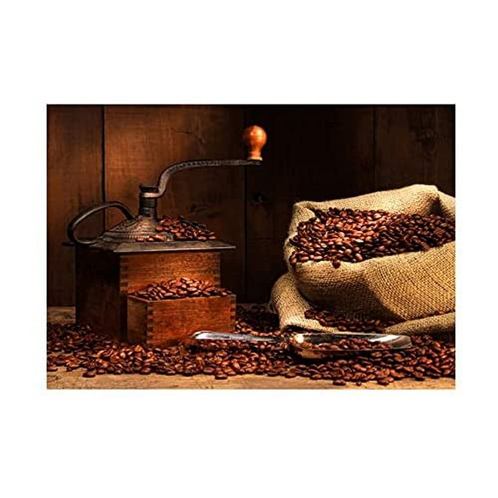 Wee Blue Coo Food Drink Antique Coffee Grinder Beans Drink Kitchen Wall Art Print