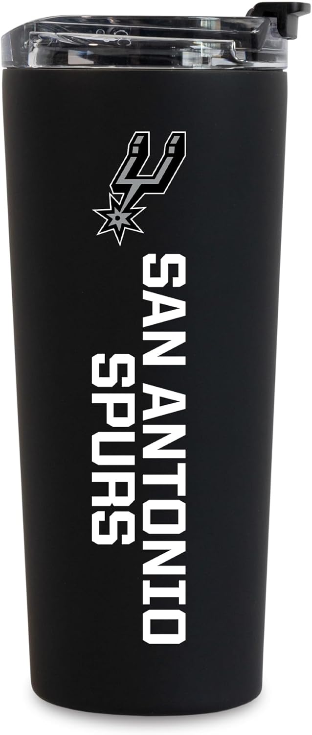 Rico Industries NBA Basketball Philadelphia 76ers Royal Blue 24oz Stainless Steel Tumbler with Lid and Dual Functioning Lid