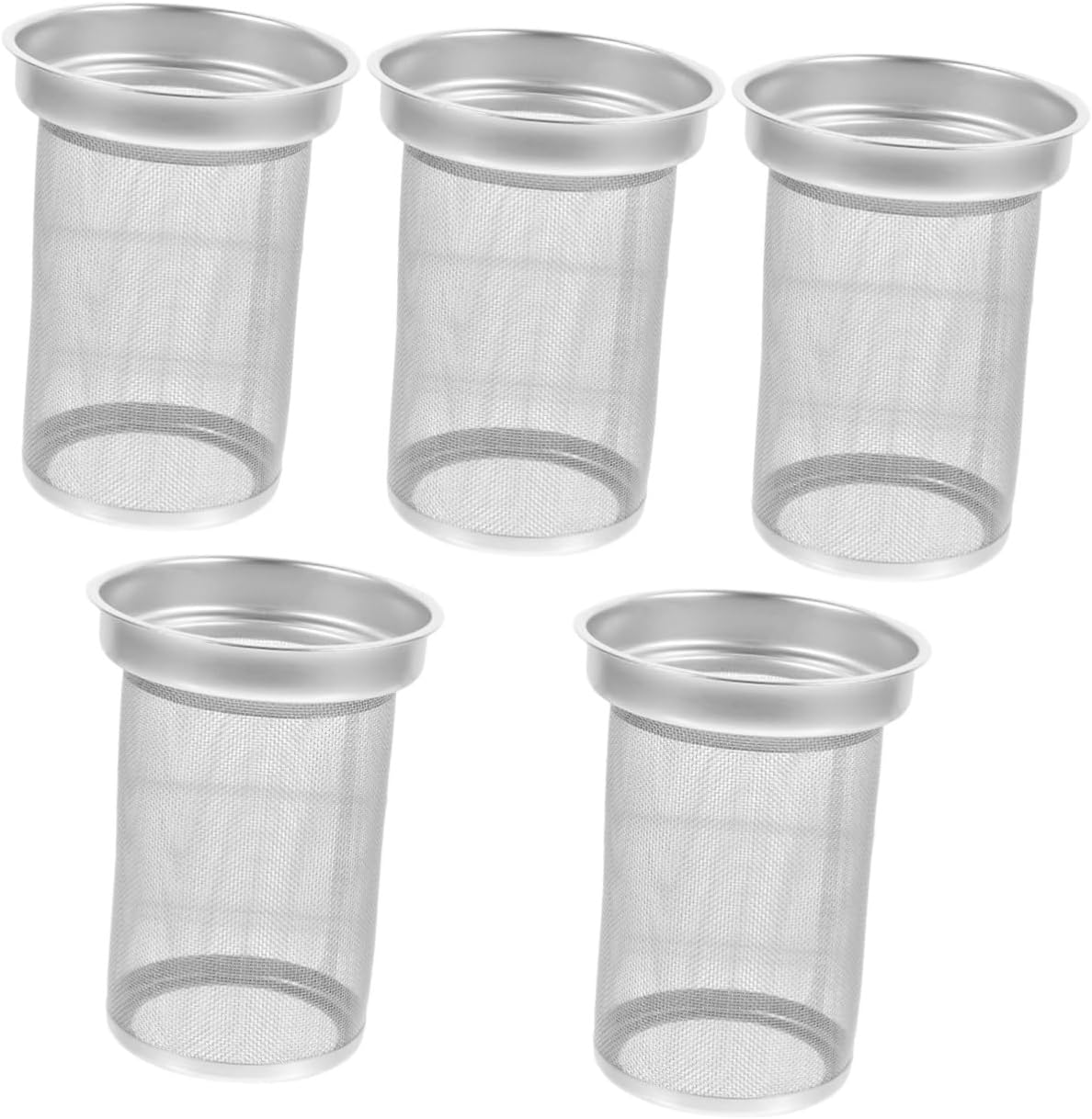 5pcs Stainless Steel Tea Strainer Fine Mesh for Loose Tea Reusable Cup Strainer Accessories for Brewing Loose Leaves