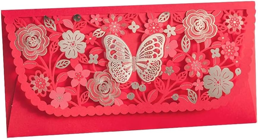 Miniatura 2 de 10 sobres rojos chinos de regalo de dinero de la suerte Hong Bao para ocasión de boda