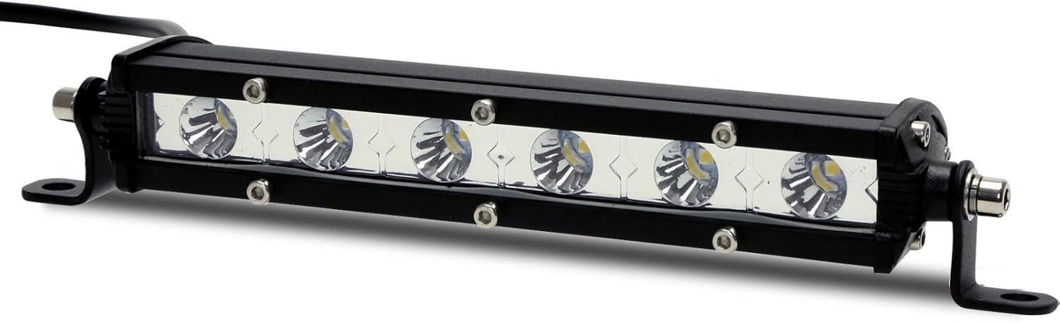 Led ライトバー 18w 全長 8インチ 5mm 30度スポット 1row 薄型 24v兼用 超軽量モデル 12v Ip67 62 以上節約