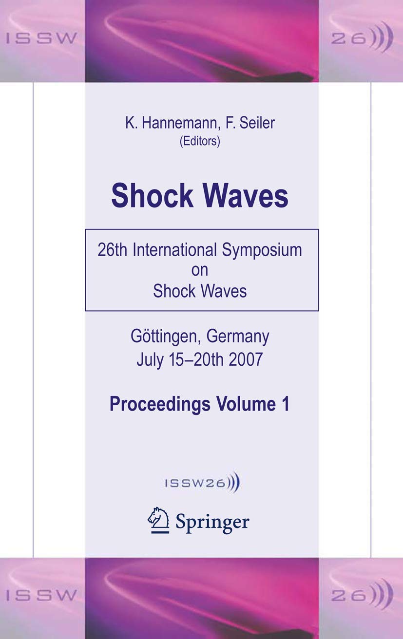 Shock Waves: 26th International Symposium on Shock Waves, Volume 1