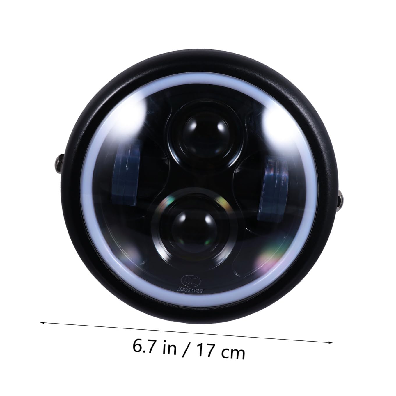 LED Inossidabile 35w 12v Vetro Retro Acciaio per Motocicletta Faro Sicura Guida Notturna in Condizioni di Nebbia e Pioggia