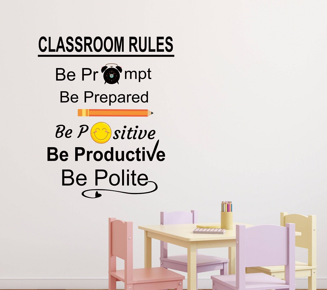 Wallstick Classroom Rules wallstickers (Vinyl 75 cm x 60 cm)-image-43