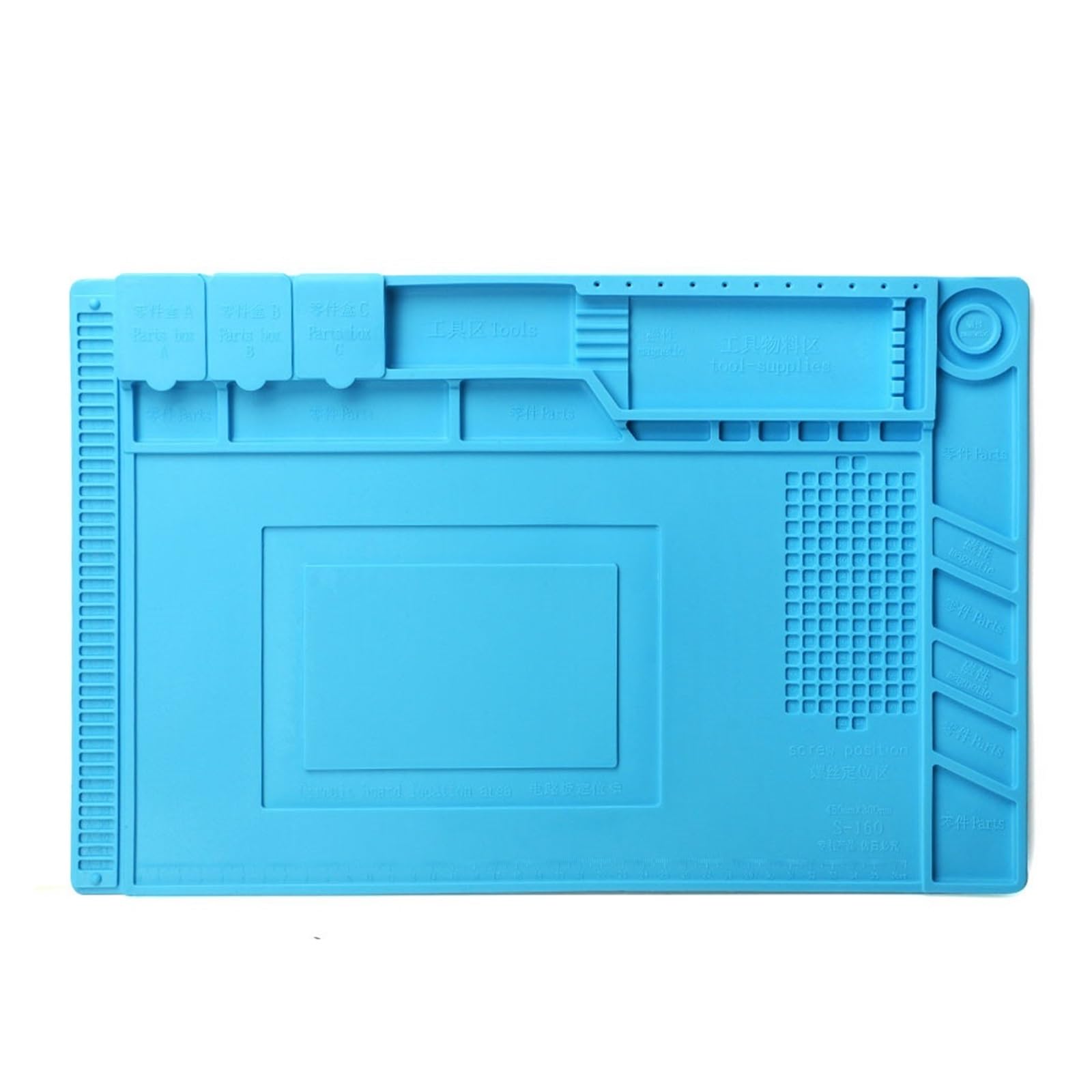 esteras de trabajo para soldadura Almohadilla de silicona con aislamiento térmico, tapete de escritorio de 389x269mm, almohadilla de mantenimiento for Estación de reparación de soldadura BGA con secci