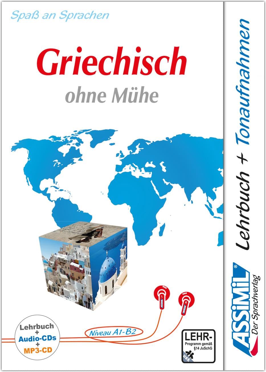 ASSiMiL Griechisch ohne Mühe - Audio-Sprachkurs Plus - Niveau A1-B2: Selbstlernkurs für Deutschsprechende - Lehrbuch + 4 Audio-CDs + 1 MP3-CD: ... + 4 Audio-CDs + 1 MP3-CD (Senza sforzo)