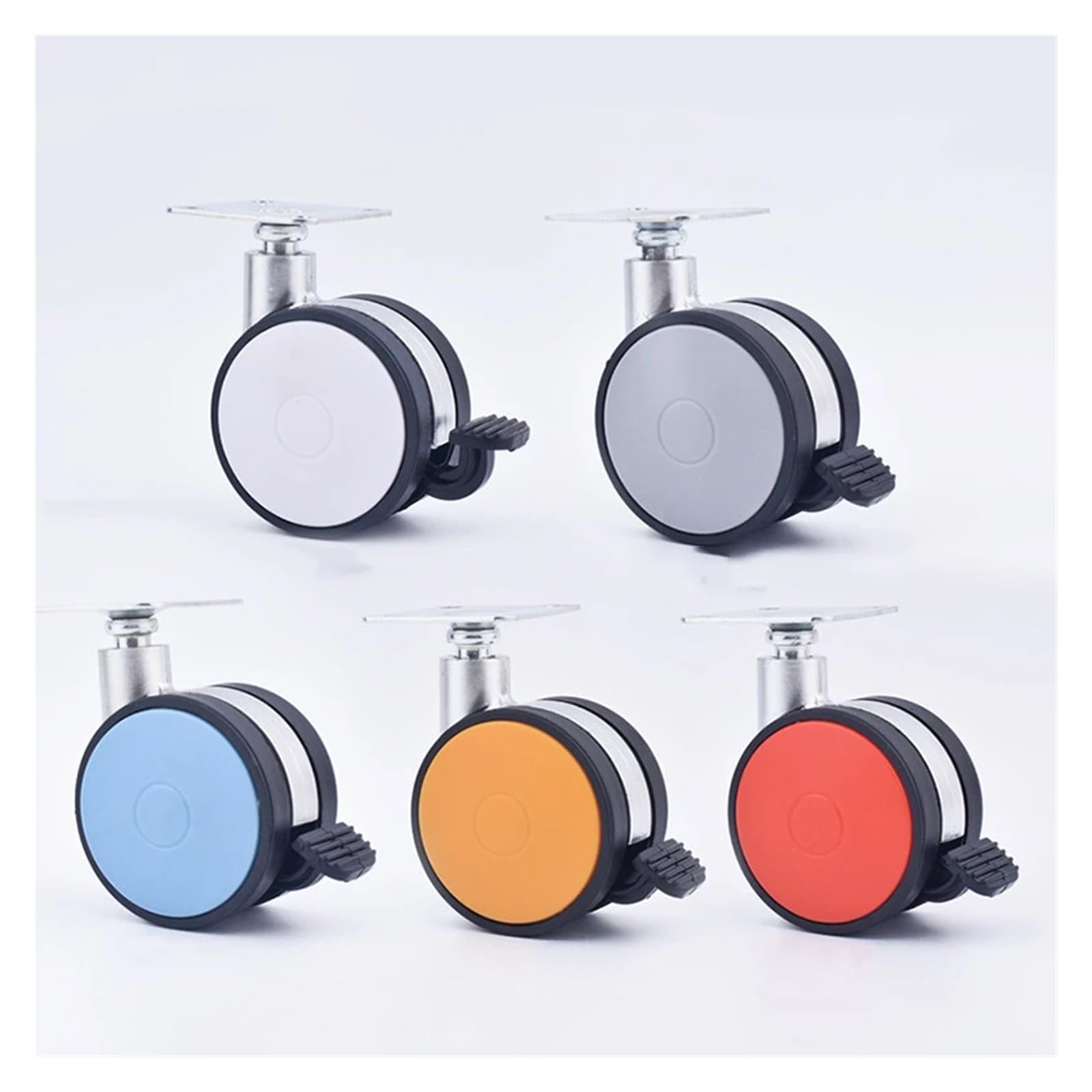 Mobile da letto piatto con tavolino ecologico da 2,5 pollici in confezione da 4 pezzi(Red)