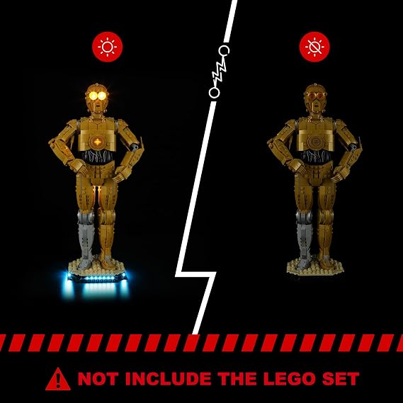 BRIKSMAX Light Kit for Lego C-3PO -Led Lighting Compatible with Lego Star Wars 75398 Building Set- Not Included Lego Set