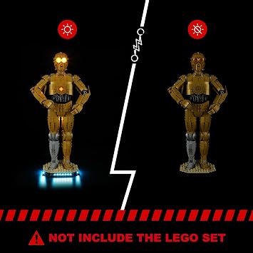 BRIKSMAX Light Kit for Lego C-3PO -Led Lighting Compatible with Lego Star Wars 75398 Building Set- Not Included Lego Set