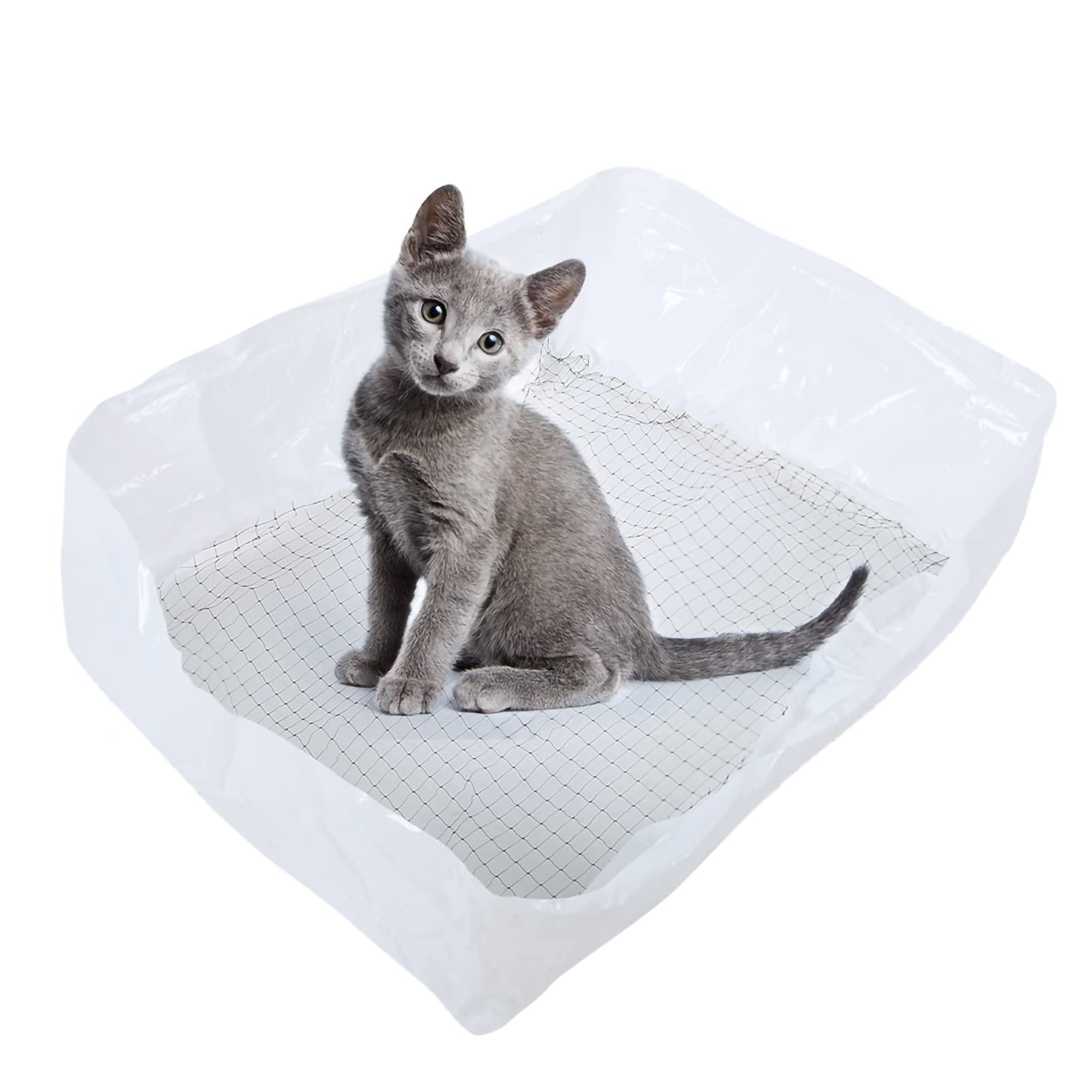 Bolsas de arena para gatos, 20 bolsas de filtro de nailon para caja de arena para gatos, herramienta desodorizante para una fácil eliminación de residuos de gatos, para dueños de gatos
