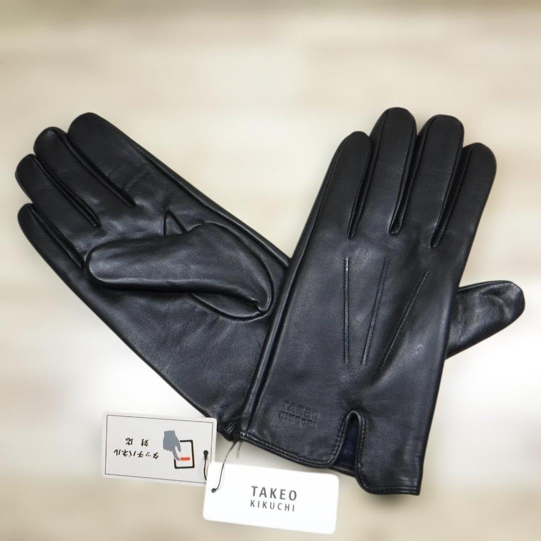 Amazon.co.jp: タケオキクチ 羊革 黒 ラムレザー グローブ 手袋 スマホ