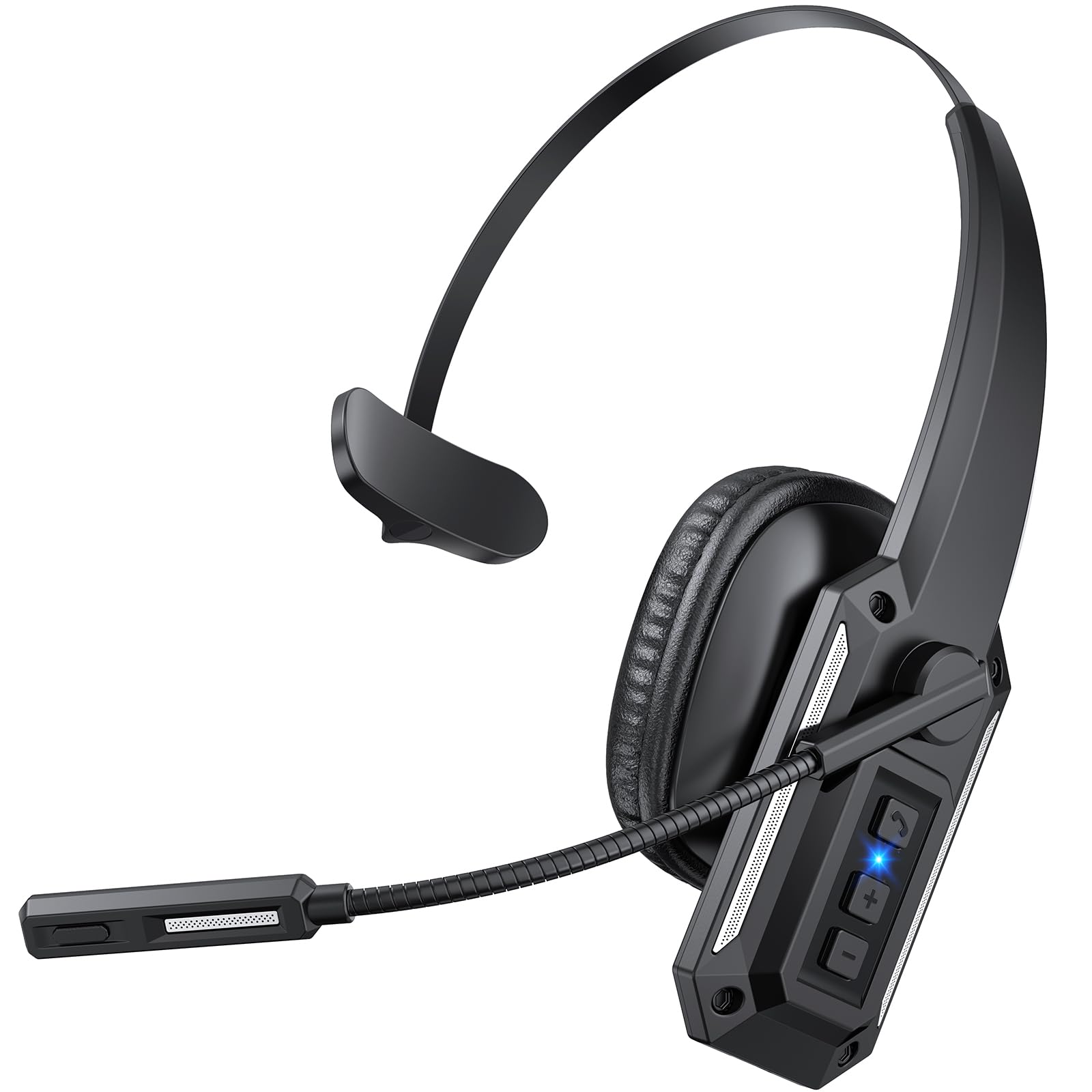 Photo 1 of WOSHIFUPO Trucker Bluetooth Headset with Mic - Black