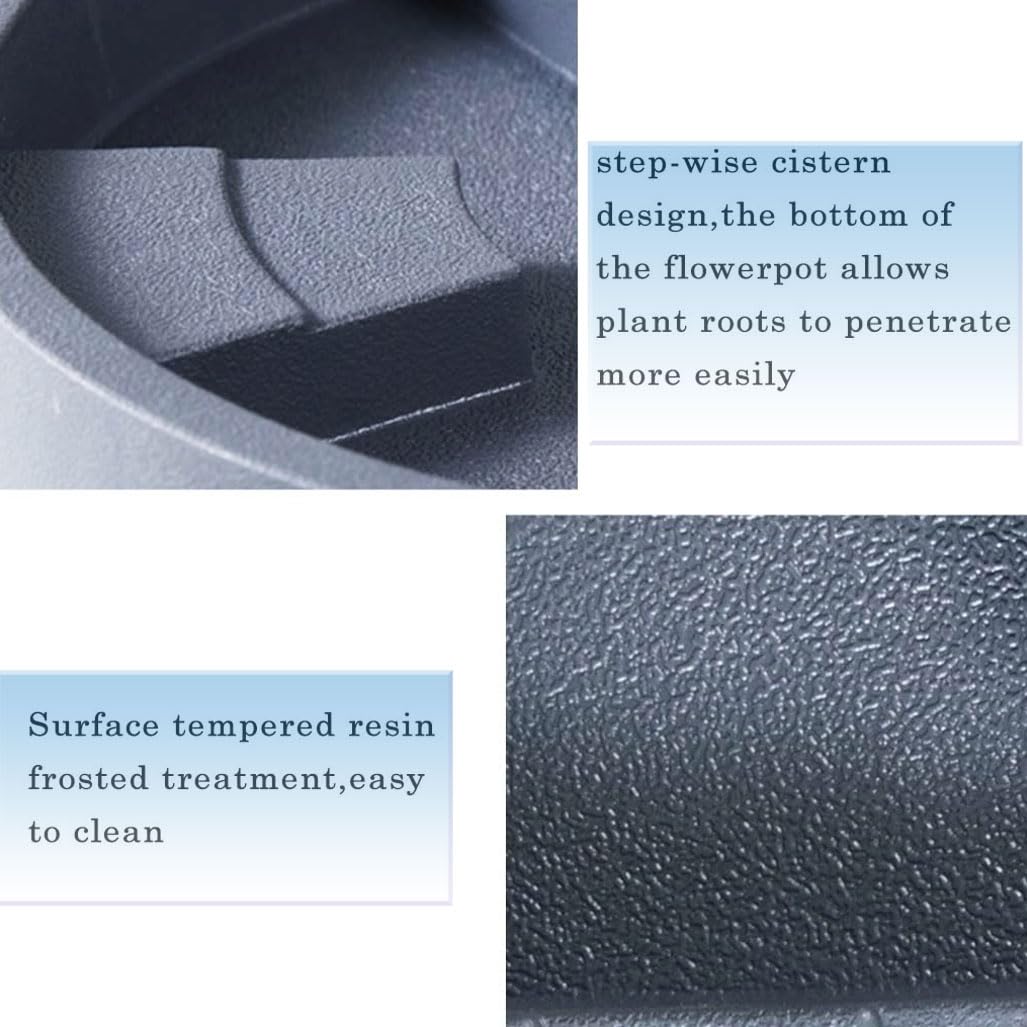 Chariot de jardinière à roulettes avec tiroir et réservoir d'eau pour faciliter la mobilité et l'entretien des plantes - 30 cm
