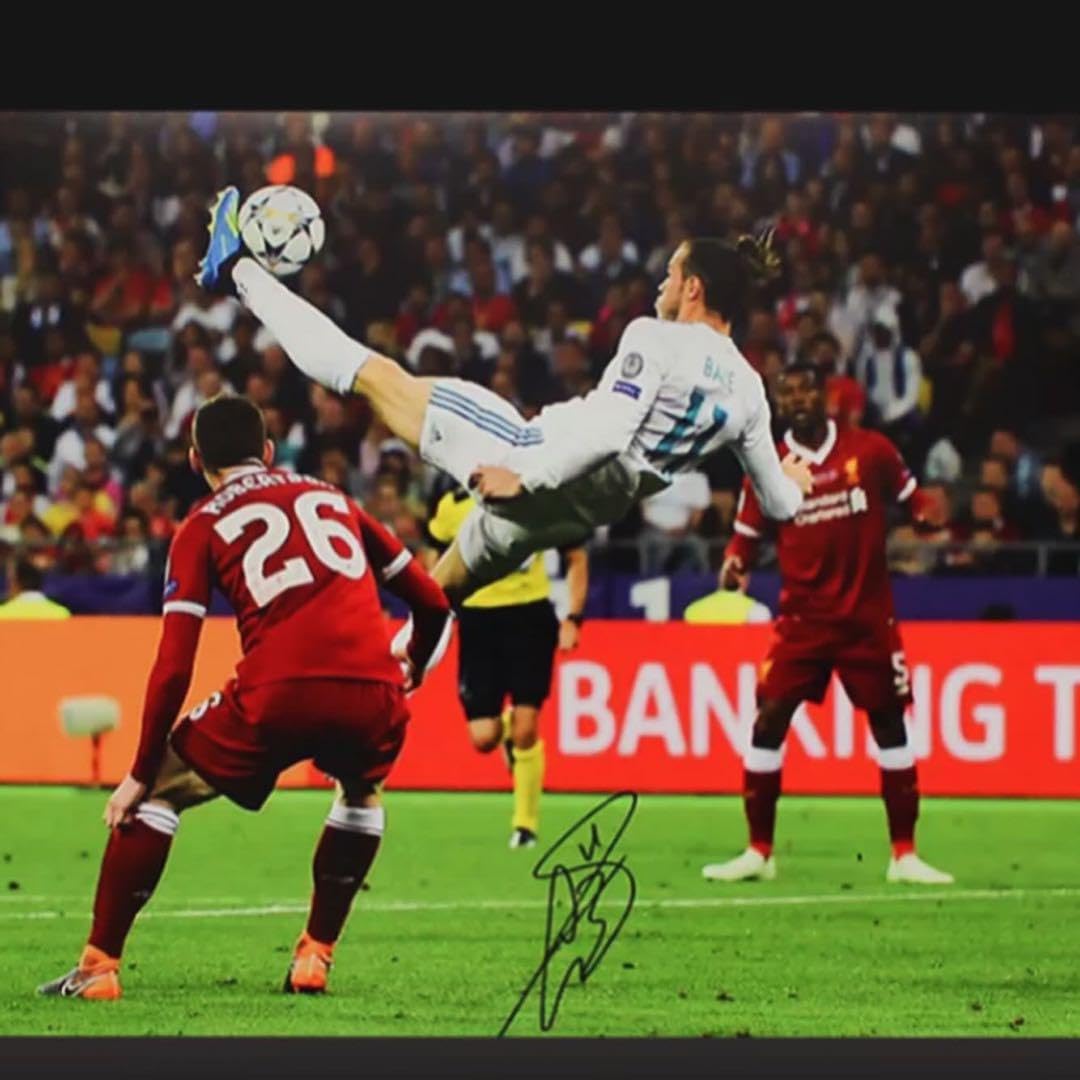 最終値下げicons社証明書付レアルギャレス・ベイル選手直筆サイン入り