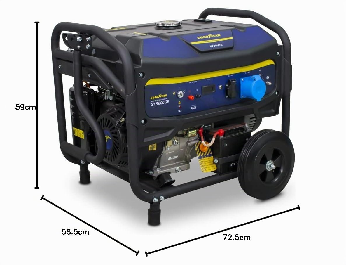 Goodyear - Generador Eléctrico Gasolina 8000W 230V Arranque Eléctrico